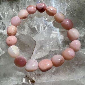 pink opal bracelet natural opal freeform beads peruvian opal jewellery gemstones