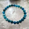 blue apatite bracelet 8 mm apatite beads crystal jewellery