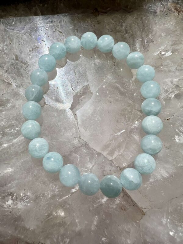 aquamarine bracelet 8 mm beads crystal semi-precious stone jewellery
