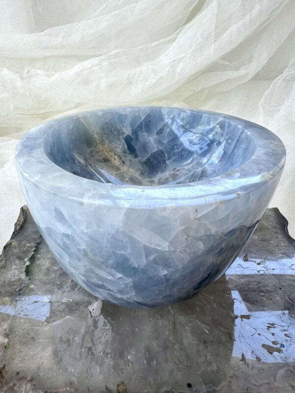 Blue calcite bowl - Image 7