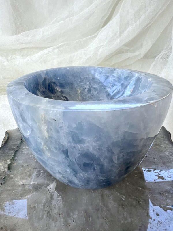 Blue calcite bowl - Image 8