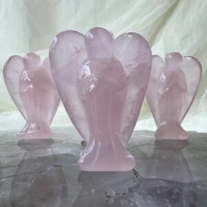 rose quartz angels carved pink crystal home decorations natural art works