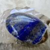 lapis lazuli soapstone natural polished deep blue rock with calcite, iron pyrite enamel lazurite