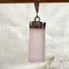 rose quartz pendant pink crystal necklace natural rose quartz jewellery silver setting