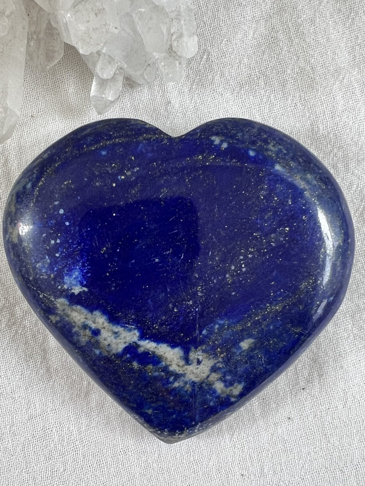 natural lapis lazuli from Afghanistan cut and polished heart shape crystal healing energy