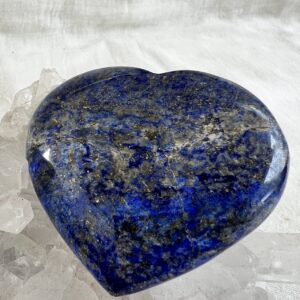 natural lapis lazuli from Afghanistan cut and polished heart shape crystal healing energy