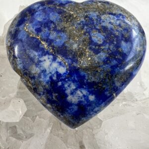 natural lapis lazuli from Afghanistan cut and polished heart shape crystal healing energy