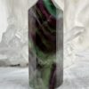 fluorite tower polished crystal point six sides natural crystal real crystal home decor purple and green crystal