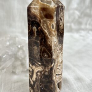chocolate calcite tower Himalayan calcite natural mineral home decor healing energy