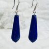 hand made lapis lazuli earrings crystal earring dark blue natural stone