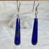 hand made lapis lazuli earrings crystal earring dark blue natural stone