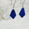 hand made lapis lazuli earrings crystal earring dark blue natural stone