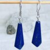 hand made lapis lazuli earrings crystal earring dark blue natural stone