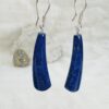 hand made lapis lazuli earrings crystal earring dark blue natural stone