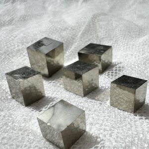 natural iron pyrite cubes Navarre Spain specimen
