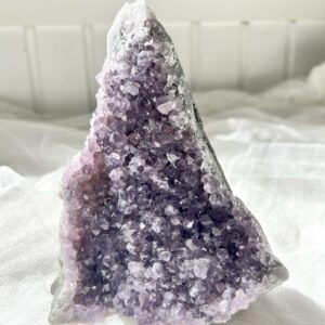 natural amethyst cluster purple crystal home decor boho chic sobriety stone