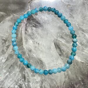 blue apatite bead bracelet crystal jewellery natural mineral jewellery ajna third eye