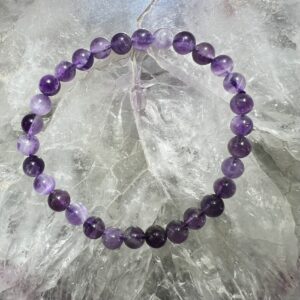 chevron amethyst bead bracelet natural purple crystal jewellery ajna third eye healing