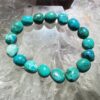 tumble polished chrysocolla bead bracelet natural crystal jewellery