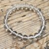 clear quartz crystal bead bracelet healing jewellery rock crystal crown chakra sahasrara semi precious stone gems