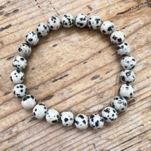 dalmatian jasper bracelet crystal bead jewellery root chakra muladhara