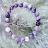 lepidolite bead bracelet mica rich phyllosilicate purple mineral crystal jewellery K(Li,Al)3(Si,Al)4O10(F,OH)2