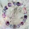 tumblestone polished bead bracelet fluorite crystal jewellery natural gems CaF2 green gem purple gem clear gem
