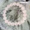 rose quartz bracelet clear pink crystal natural jewellery heart chakra anahata SiO2