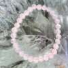 rose quartz bracelet clear pink crystal natural jewellery heart chakra anahata SiO2