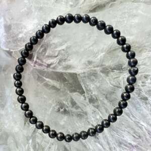 shungite bracelet natural cut carbon shungite beads crystal jewellery muladhara root chakra protection gems C60