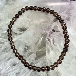 smokey quartz bracelet 4mm bead crystal jewellery natural healing smokey quartz crystal SiO2
