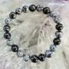 snowflake obsidian bracelet natural crystal jewellery volcanic lava with cristobalite SiO2 + MgO, Fe3O4