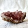pink amethyst cluster natural crystal half geode small specimen unique SiO2 with hematite