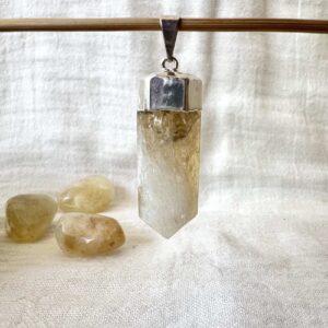 citrine crystal pendant golden quartz necklace everyday jewellery healing energy gems the hidden gem manipura solar plexus chakra