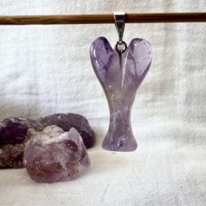 Alternative view of Amethyst angel pendant