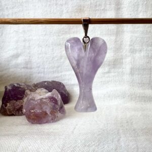Alternative view of Amethyst angel pendant