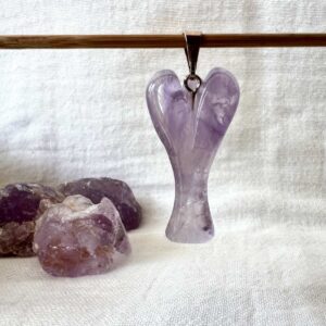 Alternative view of Amethyst angel pendant