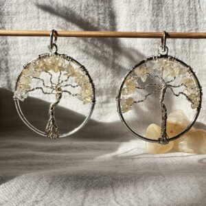 citrine tree of life pendant crystal necklace solar plexus chakra manipura amulet