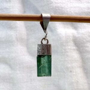 green tourmaline pendant crystal gemstone necklace new zealand crystal shop anahata heart chakra