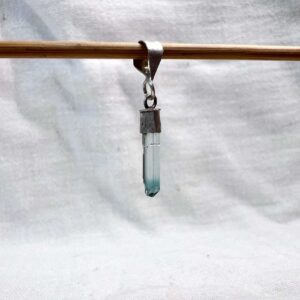 pale blue tourmaline pendant natural crystal necklace new zealand crystal shop the hidden gem