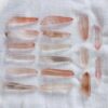 pink lemurian crystal quartz point natural hematite rich crystal SiO2