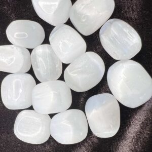 selenite tumblestone polished natural white crystal natural gypsum