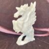 winged jade unicorn grey jade nephrite animal carving Chinese jade pegasus magic purity flight alicorn pegacorn unipeg mythical creatures