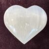 white selenite heart crystal heart natural white mineral crown chakra sahasrara