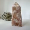 natural flower agate four sided tower agate point pink agate crystal shop crystal healing NZ energy cleansing crystals chakra crystals NZ meditation stones spiritual gifts NZ aotearoa
