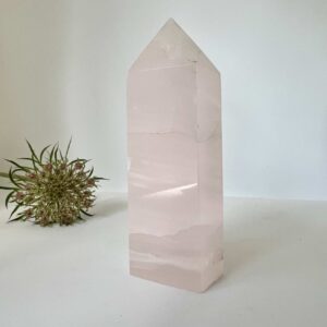 pink calcite obelisk mangano standing point home decor crystal healing NZ energy cleansing crystals chakra crystals NZ meditation stones spiritual gifts NZ aotearoa