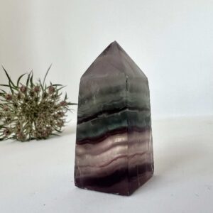 natural fluorite obelisk standing point home decor crystal healing NZ energy cleansing crystals chakra crystals NZ meditation stones spiritual gifts NZ aotearoa