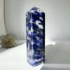 sodalite obelisk standing point home decor crystal healing NZ energy cleansing crystals chakra crystals NZ meditation stones spiritual gifts NZ aotearoa third eye visuddha