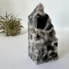 black agate druzy obelisk standing point home decor crystal healing NZ energy cleansing crystals chakra crystals NZ meditation stones spiritual gifts NZ Aotearoa