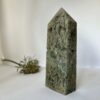 moss agate crystal obelisk standing point home decor crystal healing NZ energy cleansing crystals chakra crystals NZ meditation stones spiritual gifts NZ Aotearoa